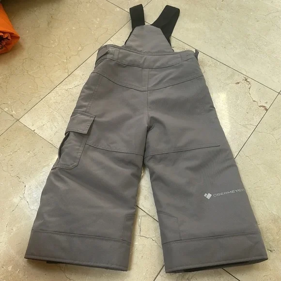 Gray Kids' Snow Bib Overalls​​ - Picture 3 of 4